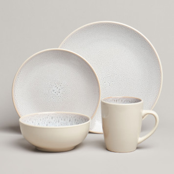 Набор посуды обеденной "CROCUS" на 4 пер. 16 пр. беж (кор=1наб.) BRONCO 577-222