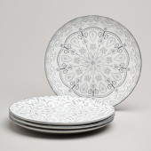 Набор тарелок обеденных "DREAMS" из 24 шт. диаметр=27 см BRONCO 582-123