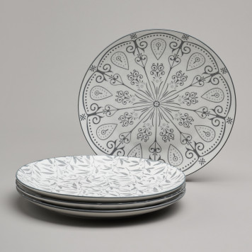 Набор тарелок закусочных "DREAMS" из 32 шт. диаметр=20,5 см BRONCO 582-124