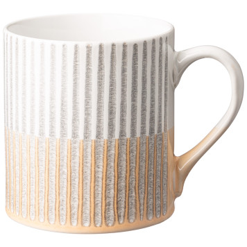 Кружка бело-бежевая 530 мл (кор=36шт) BRONCO 756-415