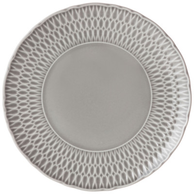 Тарелка десертная "СОФИЯ СЕРАЯ" 21 см мал.уп.=6шт без упак. CMIELOW 676-134