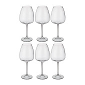 Набор бокалов для вина из 6 шт. "ALIZEE/ANSER" 610 мл высота=24 см (кор=8набор.) CRYSTAL BOHEMIA 669-149