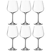 Набор бокалов для вина из 6 шт. "DORA/STRIX" 600 мл высота=22 см CRYSTAL BOHEMIA 669-193