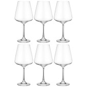 Набор бокалов для вина из 6 шт. "NAOMI / CORVUS" 570 мл. CRYSTAL BOHEMIA 669-257