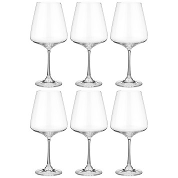 Набор бокалов для вина из 6 шт. "NAOMI / CORVUS" 570 мл. CRYSTAL BOHEMIA 669-257