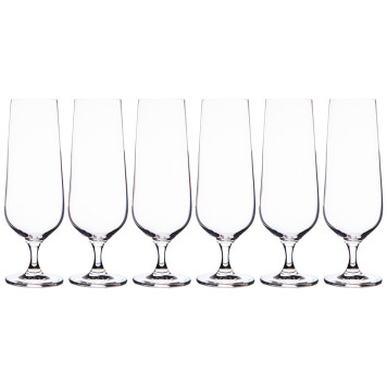 Набор бокалов для пива "DORA/STRIX" из 6шт. 380мл высота 21 см CRYSTAL BOHEMIA 669-330