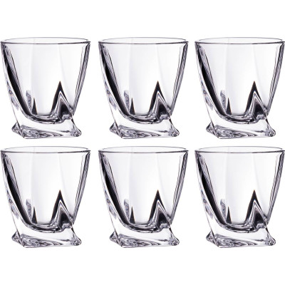 Набор стопок из 6 шт. "КВАДРО" 55 мл высота=6 см (кор=10набор.) CRYSTALITE BOHEMIA 669-140