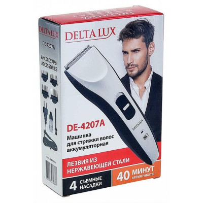 Машинка для стрижки DELTA LUX DE-4207А белый с черным-3
