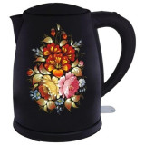 Чайник Добрыня DO-1219 цветы на черном