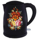 Чайник Добрыня DO-1219 цветы на черном