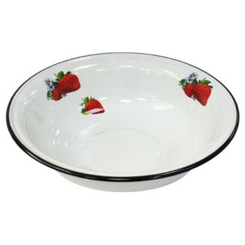 С0310*59 Миска эмал. 2л деколь Клубника садовая