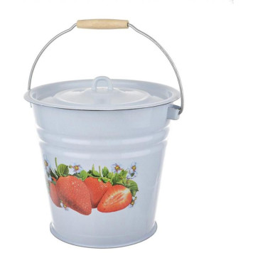 С1224 Ведро эм. 12л с крышкой декор