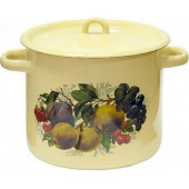 С1617.П*44 Кастрюля (5.5л, цилиндр) эмал., Йогурт палевая с петлёй С1617.П*44 Кастрюля (5.5л, цилиндр) эмал., Йогурт палевая с петлёй