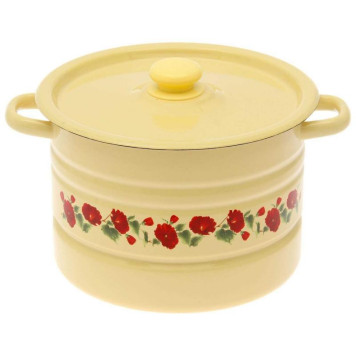 С1720.3П Позница-Мантоварка 7.5л эмал., деколь, 2 вставки, с пласт.кнопкой