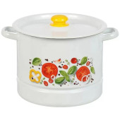 С1722.3*118 Позница-Мантоварка 9.0л эмал., Каприче, 3 вставки, с пластм. кнопкой С1722.3*118 Позница-Мантоварка 9.0л эмал., Каприче, 3 вставки, с пластм. кнопкой