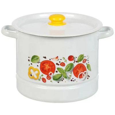 С1722.3*118 Позница-Мантоварка 9.0л эмал., Каприче, 3 вставки, с пластм. кнопкой