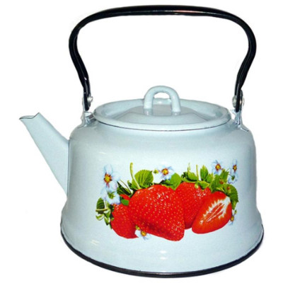 2713*59 С Чайник эм. 3.5л деколь Клубника садовая (закат.дно)