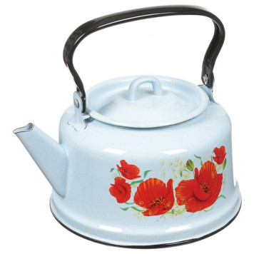 С2713.6 Чайник эм. 3.5л черный декор с петлей закатное дно