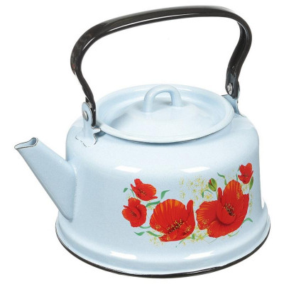 С2713.6 Чайник эм. 3.5л черный декор с петлей закатное дно