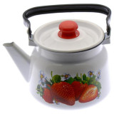 С2714.3 Чайник эмал., 2.3л декор светлый пласт.кнопкой