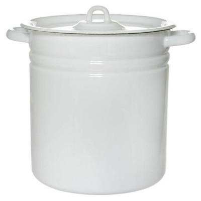 С41624 Кастрюля (12.0л, цилиндр) эмал., светлая