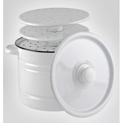 С41720.3 Позница-Мантоварка 7.5л эмал., деколь светлая, 2 вставки