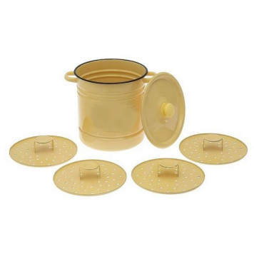 С41724.3П Позница-Мантоварка 12.0л эмал., палевая, 4 вставки-1