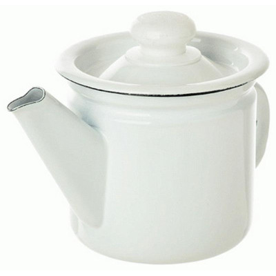 С42707.3 Чайник эмал. 1л заварной светлый с пл. кнопкой