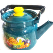 С42714.3П Чайник эмал. 2.3л светлый пласт.кнопкой