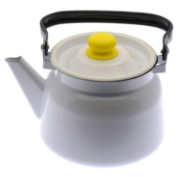 С42714.3 Чайник эмал. 2.3л светлый пласт.кнопкой