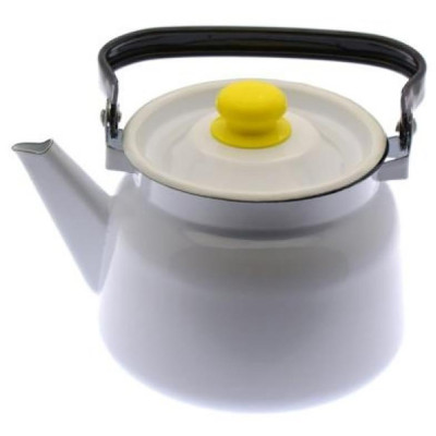 С42714.3 Чайник эмал. 2.3л светлый пласт.кнопкой