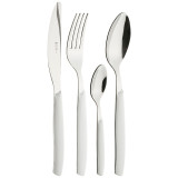 Набор столовых приборов "CROMO" белый на 6 персон 24 пр. EME 638-009