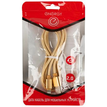 104098 Кабель Energy ET-28 USB/Lightning, (для продукции Apple) золотой-1