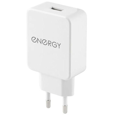 104290 Сетевое зарядное устройство Energy ET-32, 1 USB разъем, белый