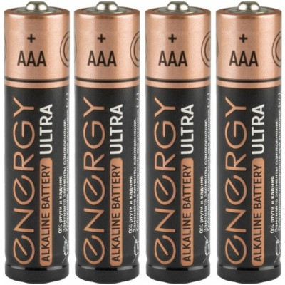 Батарейка алкалиновая Energy Ultra LR03/4B (AAA) (4шт на блистере) (104406)
