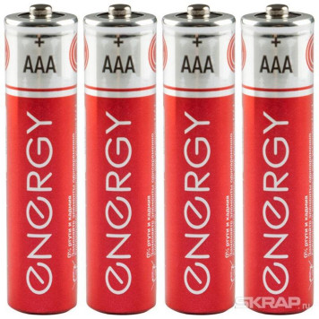 Батарейка солевая Energy Start R03/4B (AAA) (4шт в блистере) (107039)-2