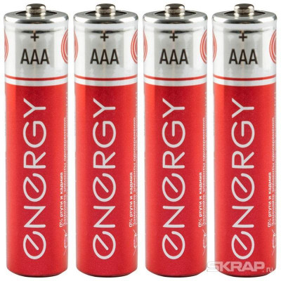 03R/4B Батарейка солевая Energy Start (AAA) (4шт в блистере) (107039)-2
