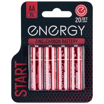 Батарейка солевая Energy Start R6/4B (AA) (4шт в блистере) (107040)-1