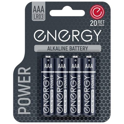 Батарейка алкалиновая Energy Power LR03/4B (AAA) (4шт на блистере) (107042)