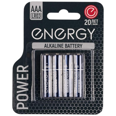 Батарейка алкалиновая Energy Power LR03/4B (AAA) (4шт на блистере) (107042)-1