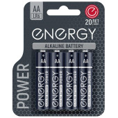 Батарейка алкалиновая Energy Power LR6/4B (AA) (4шт на блистере) (107044) Батарейка алкалиновая Energy Power LR6/4B (AA) (4шт на блистере) (107044)