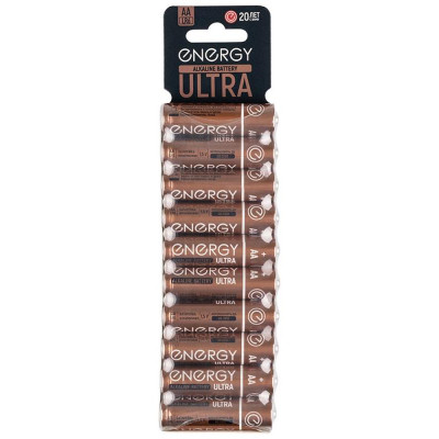 Батарейка алкалиновая Energy Ultra LR6/10KS (AA) (10шт в термоусадке с подвесом) (107046)-1