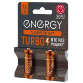 Батарейка алкалиновая Energy Turbo LR6/2B (AA) (2шт на блистере) (107050) Батарейка алкалиновая Energy Turbo LR6/2B (AA) (2шт на блистере) (107050)