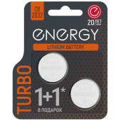 Батарейка литиевая Energy Turbo CR2032/2B (2шт на блистере) (107052) Батарейка литиевая Energy Turbo CR2032/2B (2шт на блистере) (107052)
