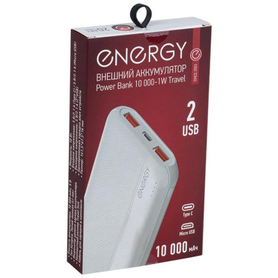 107844 Внешний аккумулятор Energy Power Bank 10 000-1W Travel-4