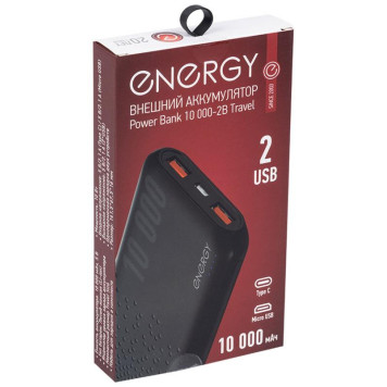 107845 Внешний аккумулятор Energy Power Bank 10 000-2B Travel-3