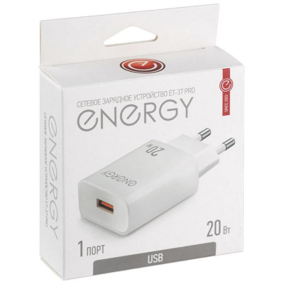 109932 Сетевое зарядное устройство Energy ET-37 PRO, белый-2