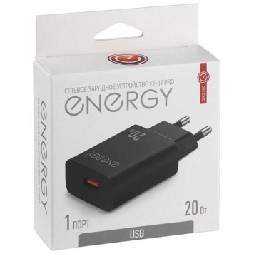 109933 Сетевое зарядное устройство Energy ET-37 PRO, черный-2
