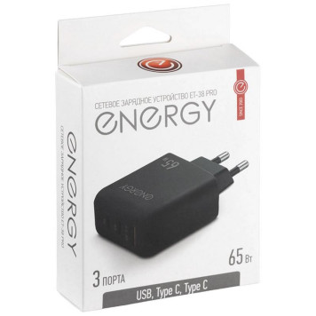 109935 Сетевое зарядное устройство Energy ET-38 PRO, черный-2