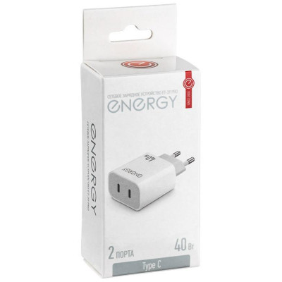 109936 Сетевое зарядное устройство Energy ET-39 PRO, белый-2